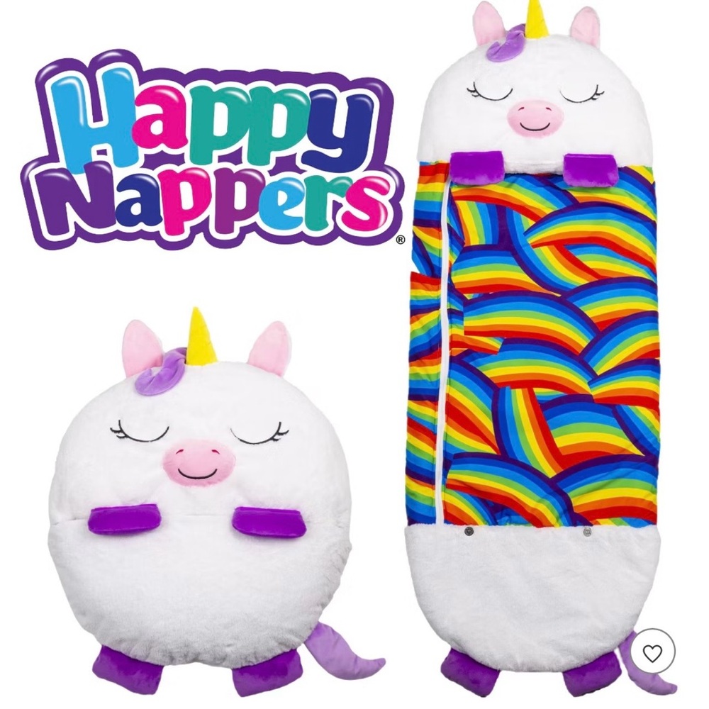 Happy Nappers New/Never Used, Unicorn Rainbow, Plush Sleep Sack